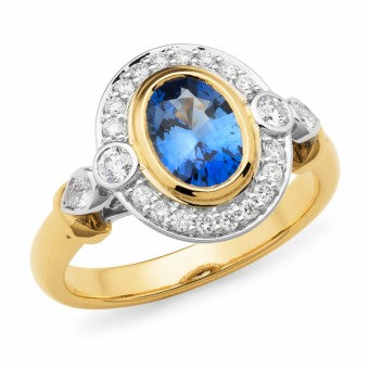 Sapphire & Diamond Ring #2367