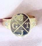 OVAL PINKY SIGNET RING