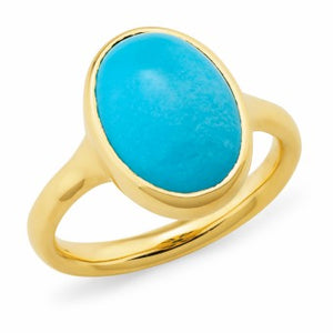 OVAL TURQUOISE RING