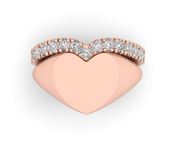 Love Heart Signet Only~ ROSE GOLD