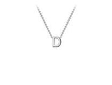 WHITE GOLD MINI INITIALS + CHAIN