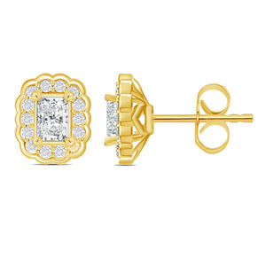 VINTAGE STYLE DIAMOND STUDS