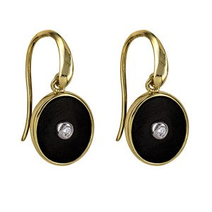 Onyx + Diamond Earrings