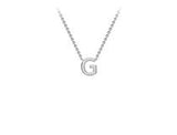 WHITE GOLD MINI INITIALS + CHAIN