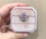 Pink Sapphire + Diamond Ring