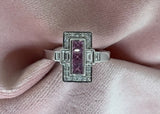 Pink Sapphire + Diamond Ring