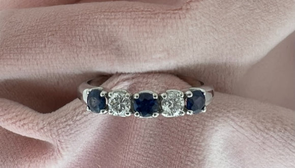 SAPPHIRE AND DIAMOND BAND