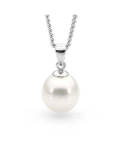 STERLING SILVER DROP FRESHWATER PEARL PENDANT