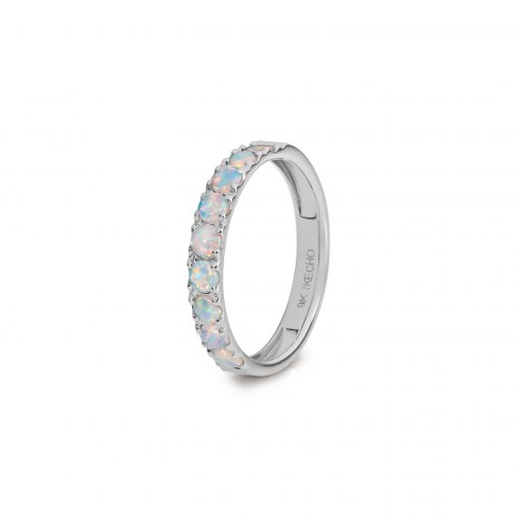 STERLING SILVER OPAL BAND
