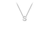 WHITE GOLD MINI INITIALS + CHAIN