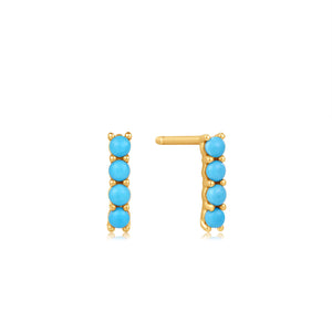 Turquoise Cabonchon Bar Studs