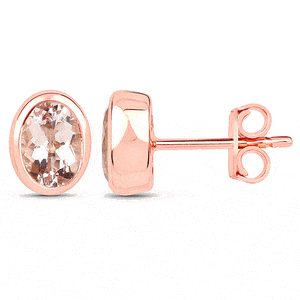 ROSE + MORGANITE STUDS