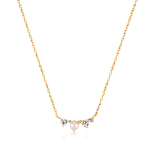 Pearl and White Sapphire Radiance Necklace