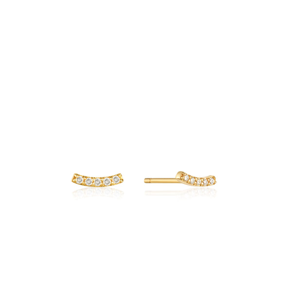 Magma Diamond Curve Studs